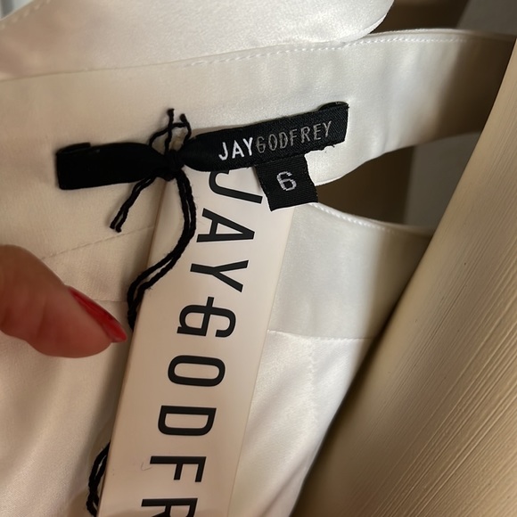 NWT Jay Godfrey Ortiz Cut Out Mini Dress in White sz 6 - Picture 10 of 11